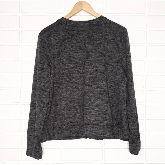 H by Halston | Heathered Grey/Grey Zip-Up Jacket - Picture 5 of 6